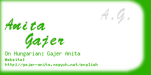 anita gajer business card